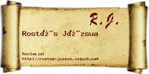 Rostás Józsua névjegykártya